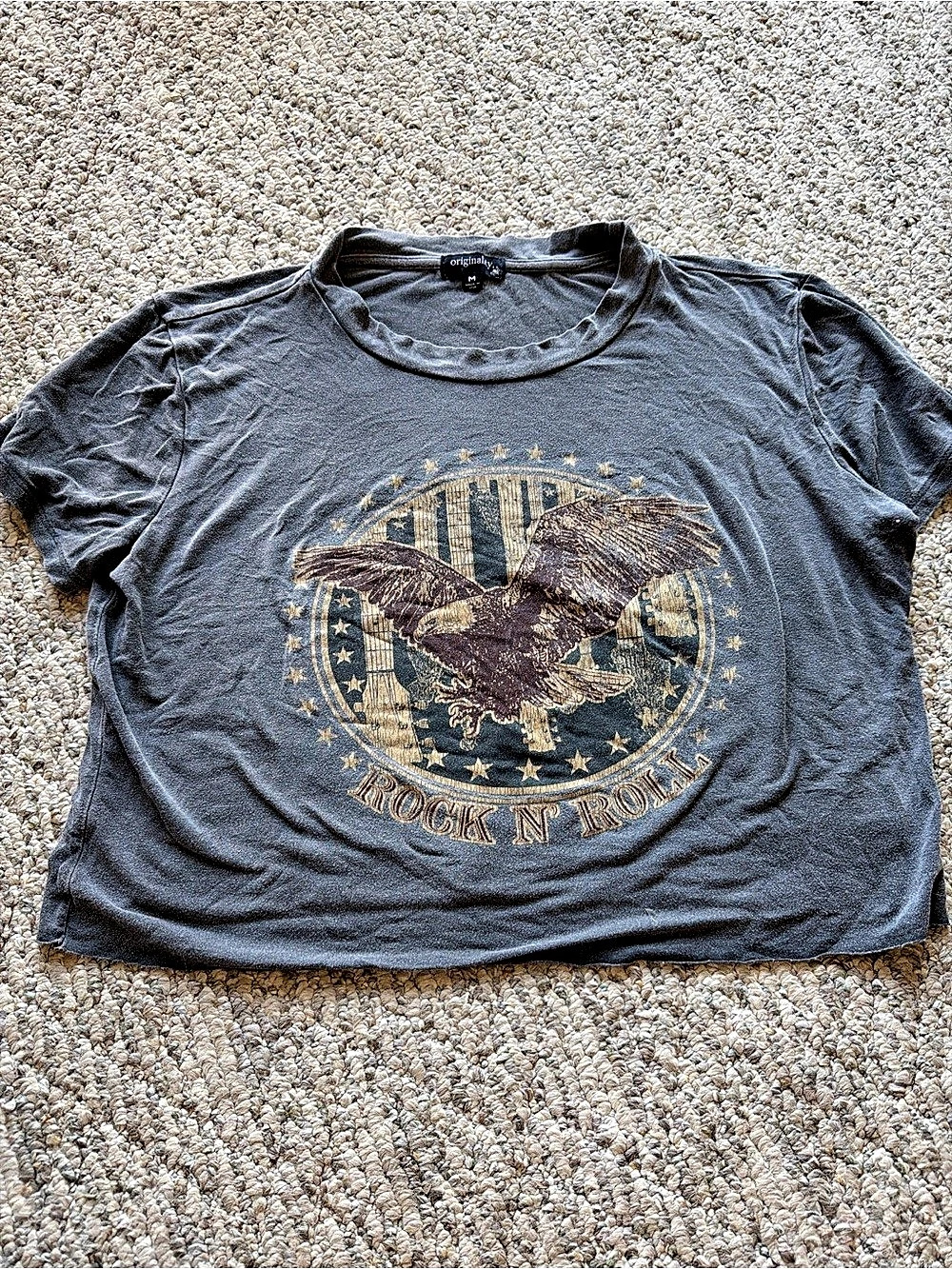 originality. Graphic Eagle Rock N Roll Tee Medium